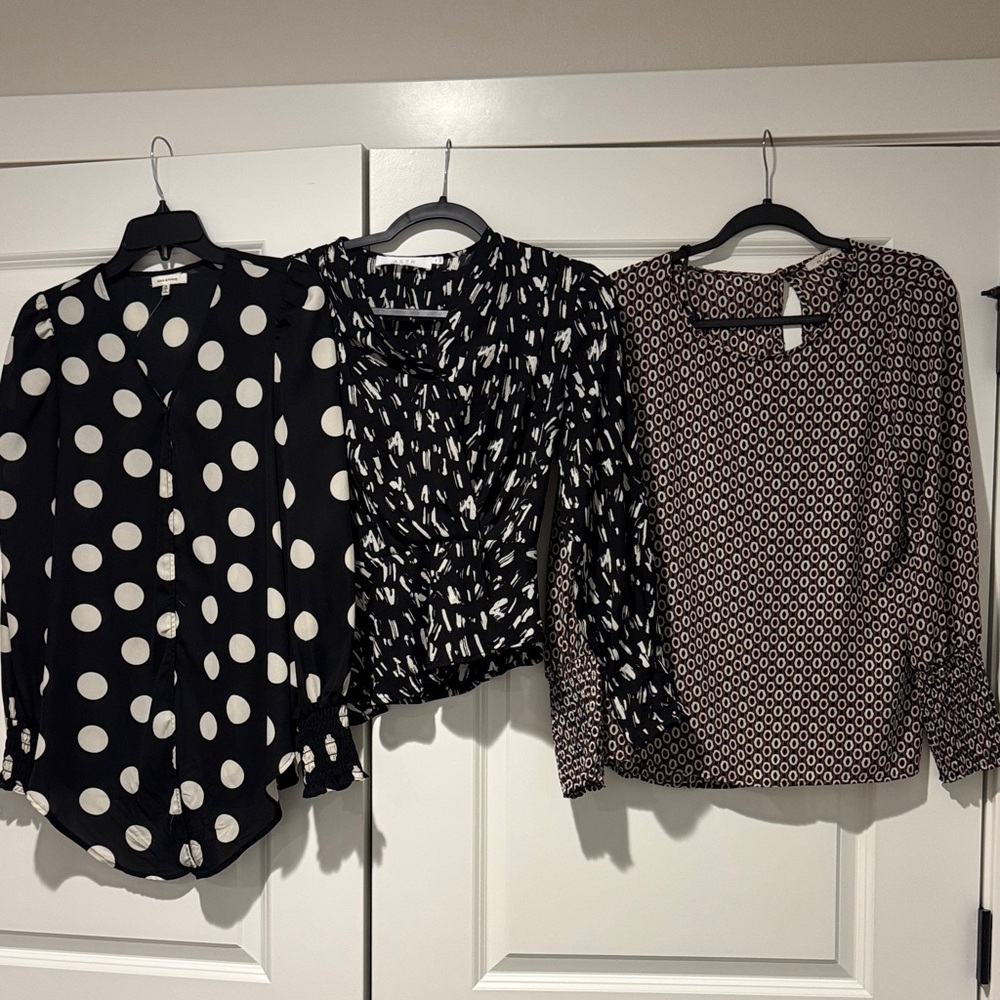 Black and White Polka Dot Women's Top